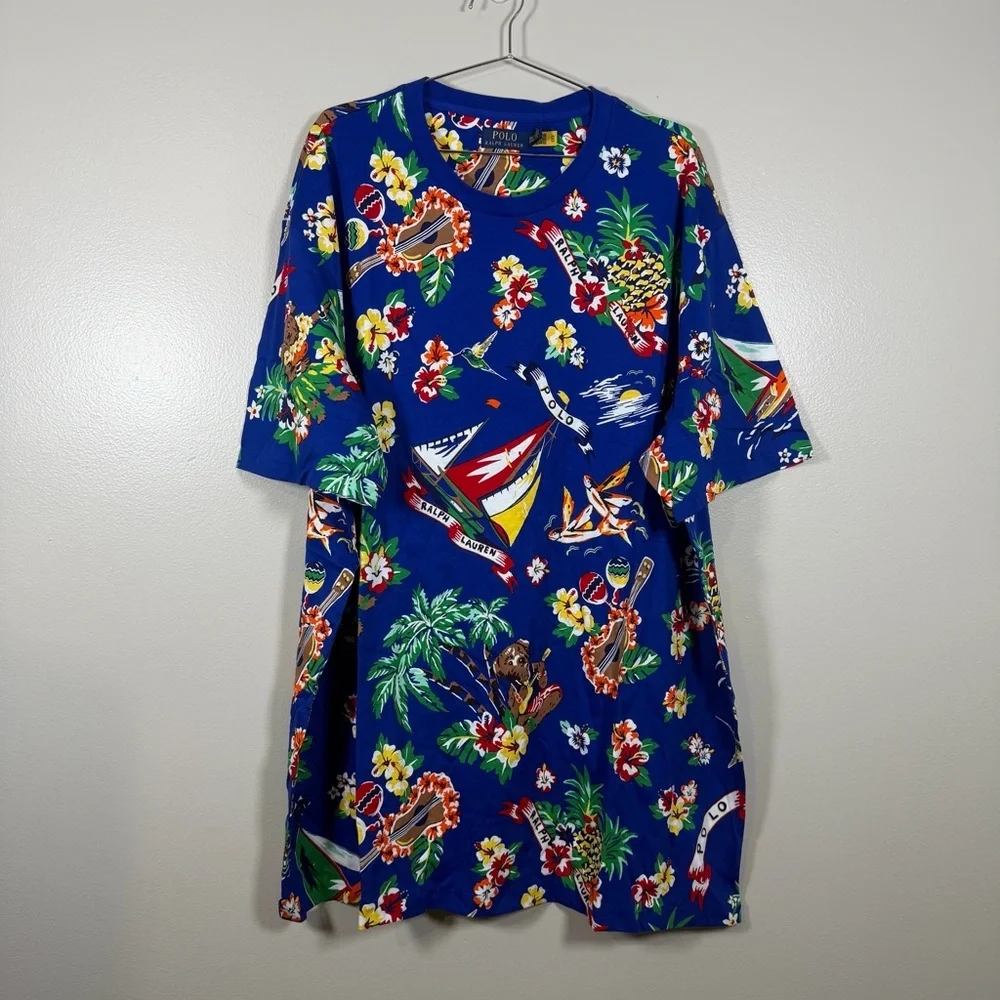 *NEW Ralph Lauren Polo Bear Aloha Tshirt Big & Tall Size 3XLT - Picture 2 of 10